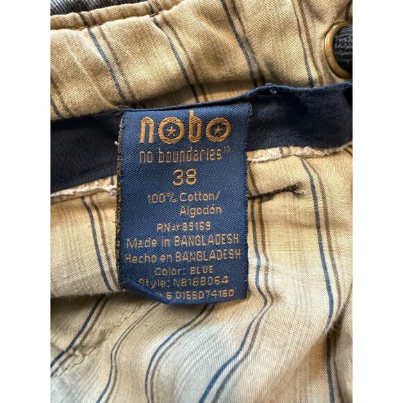 Y2K Cargo No Boundaries Mens Shorts Size 38 Gray Vintage Pockets Distressed Nobo - Picture 7 of 9